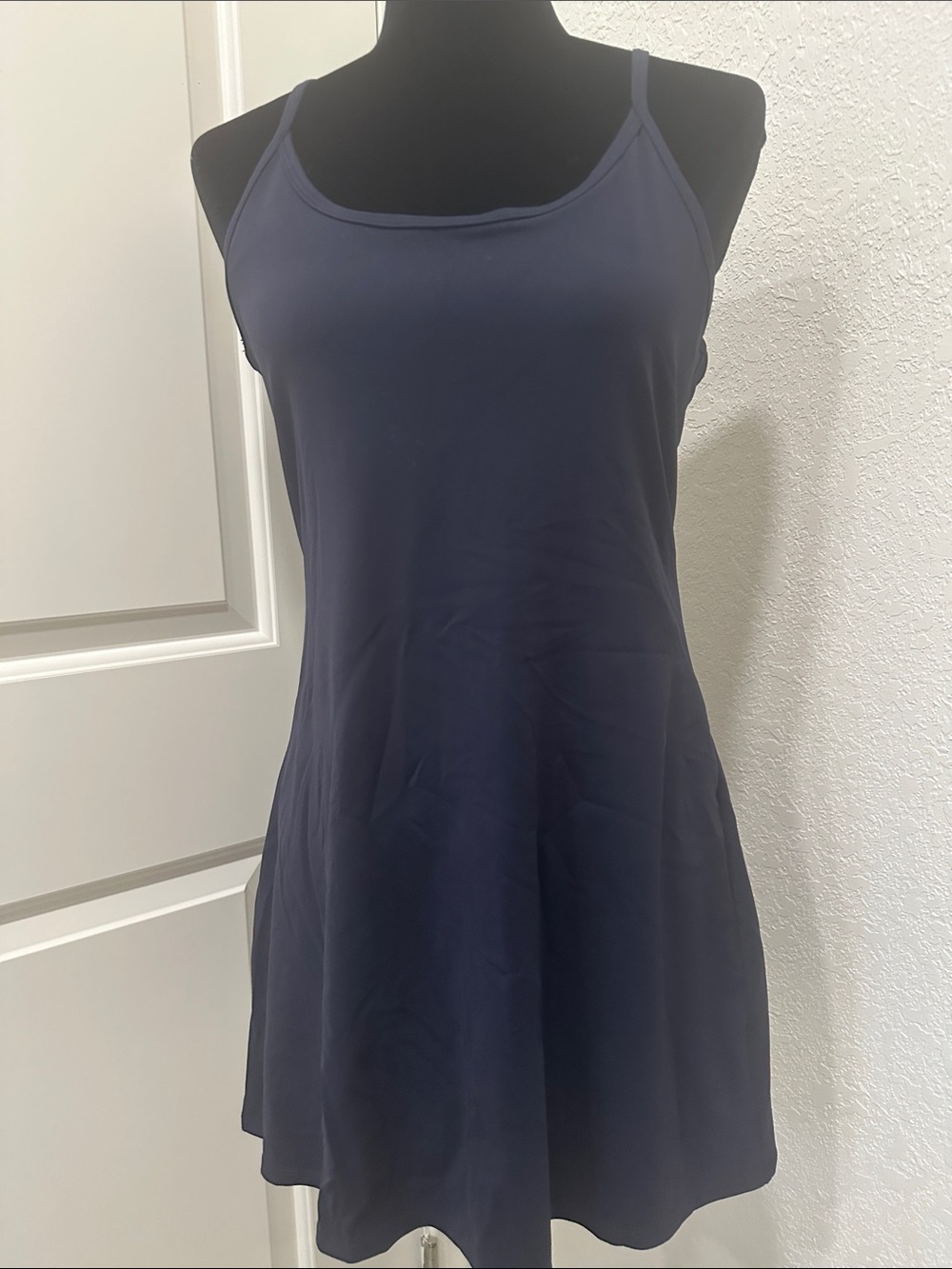 Quince Navy Blue Strappy Romper
